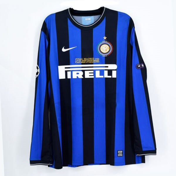 Camiseta Inter De Milán Replica Primera Ropa ML Retro 2009 2010 Azul